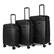 Front. Bugatti - Nashville Hardside Expandable Spinner Suitcase Set (3-Piece) - Black.