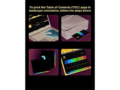 To print the Table of Contents (TOC) page in landscape orientation, follow the steps below:

1. Open your document.
2. Go to the TOC page.
3. Click on the printer icon or go to the print menu.
4. Select the orientation to landscape.
5. Click print.