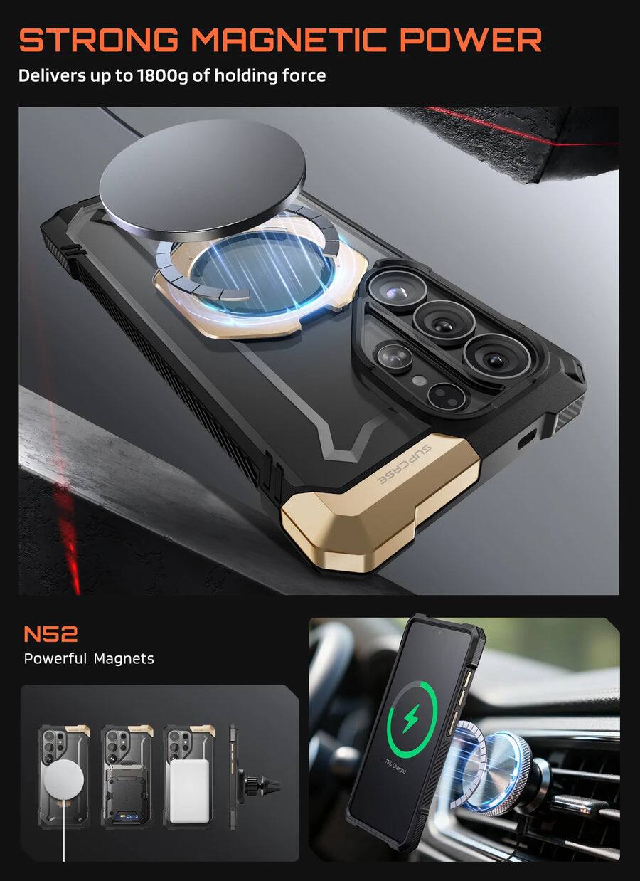 STRONG MAGNETIC POWER  
Delivers up to 1800g of holding force  

SUPCASE N52  
Powerful Magnets