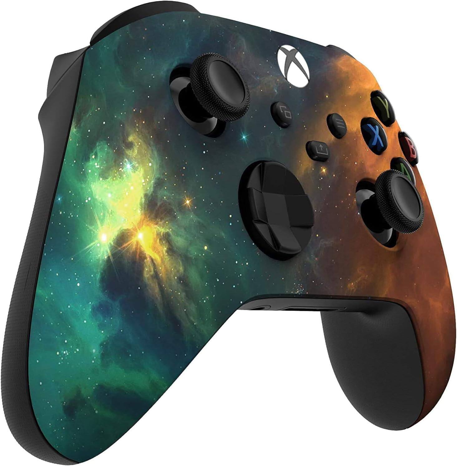 Left. Custom Controllerzz - Custom Wireless Controller for Xbox Series X|S, Xbox One, & PC - Vibrant Universe.