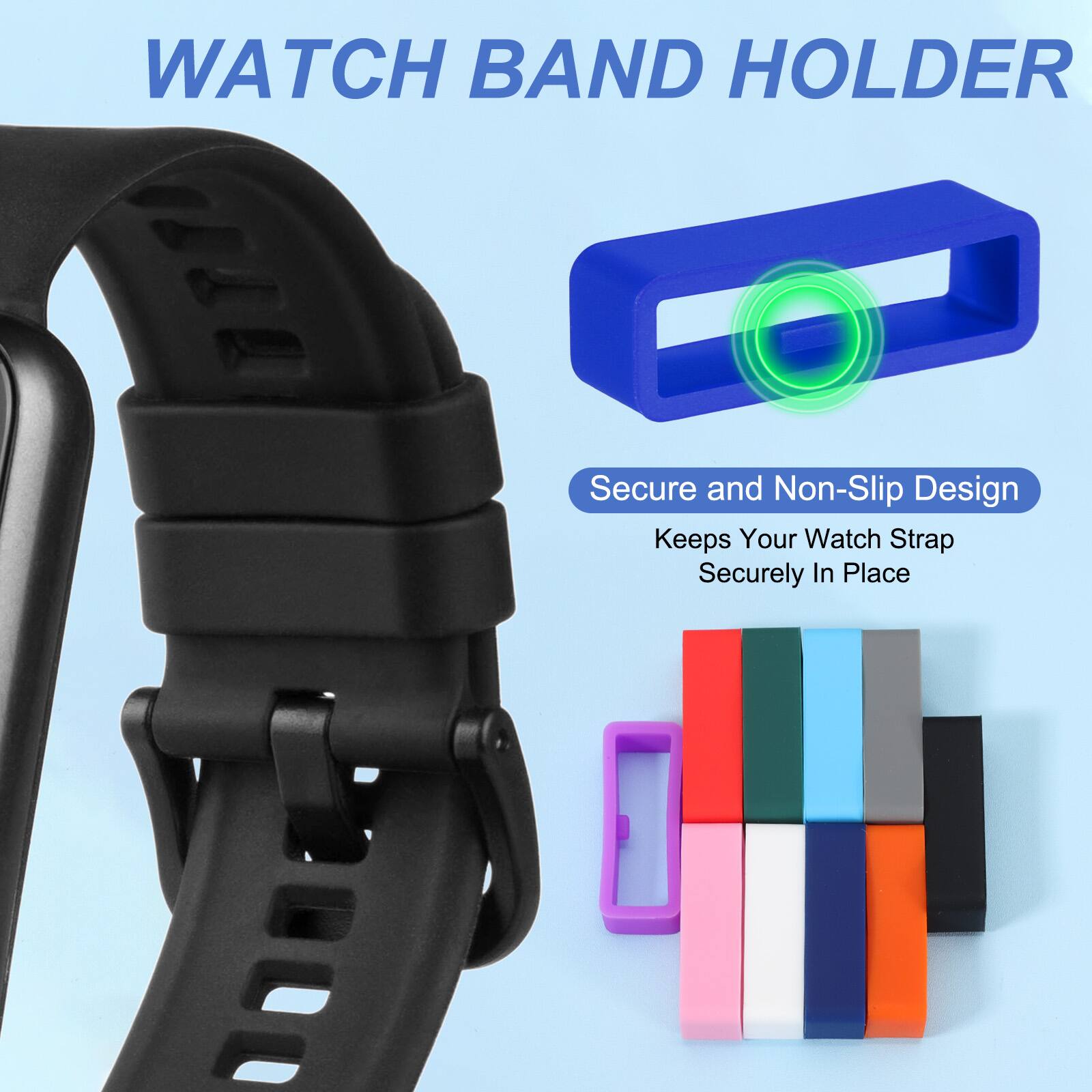 WATCH BAND HOLDER

Secure and Non-Slip Design
Keeps Your Watch Strap Securely In Place