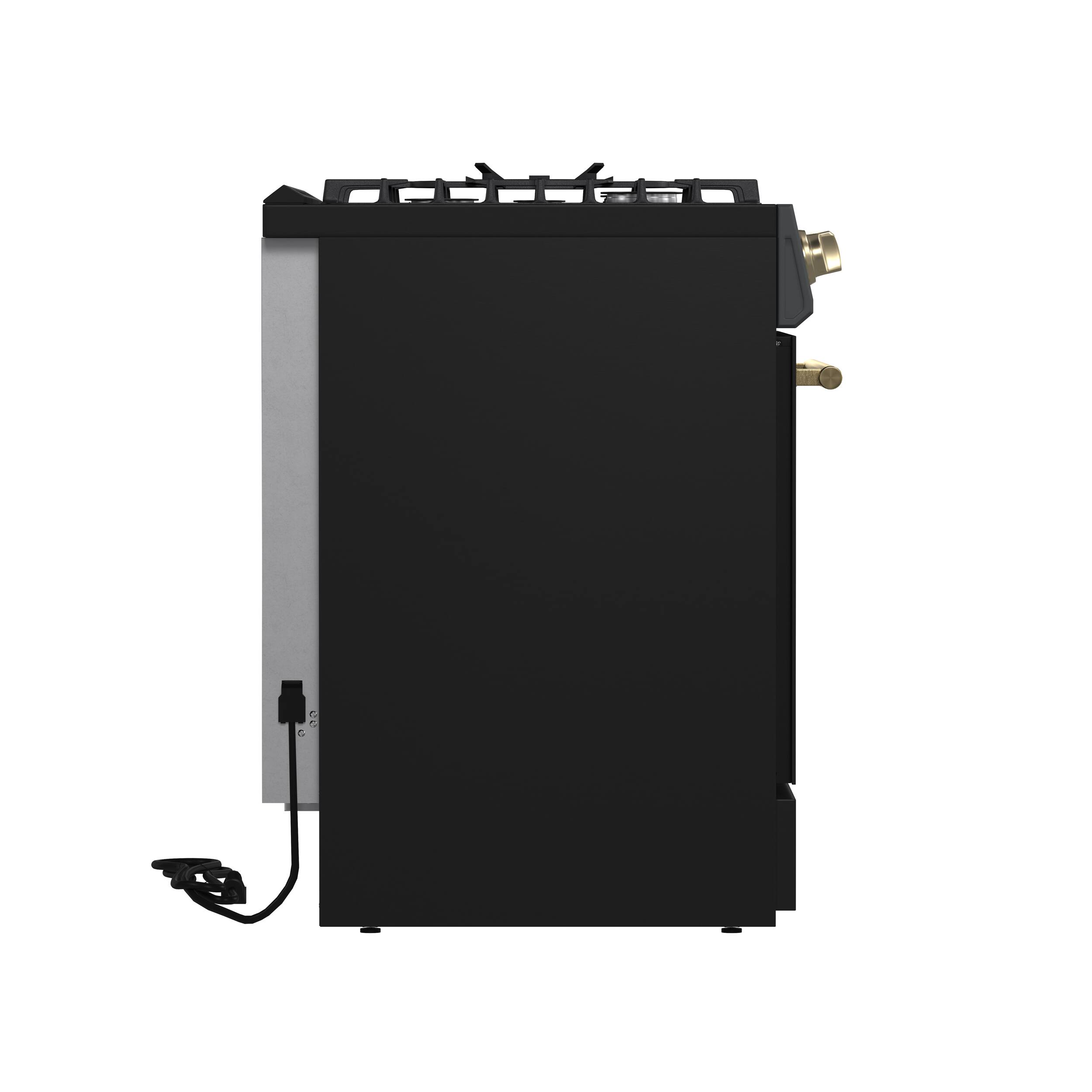 Left. Forno Appliances - Leonardo 5 Cu. Ft. Freestanding Gas Convection Range with LP Conversion Kit - Black.