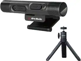 AVerMedia - PW313D DualCam, Two Autofocus Cameras in 2K30fps and 1080p30fps,Works with Zoom, Teams, Skype, Includes Tripod