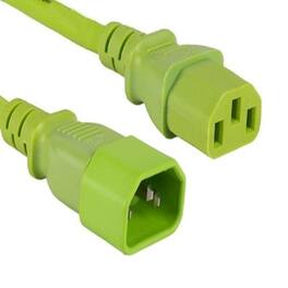 Sanoxy - Cables and Adapters; 4ft 14 AWG Computer Power Extension Cord IEC320 C13 to IEC320 C14 - Green