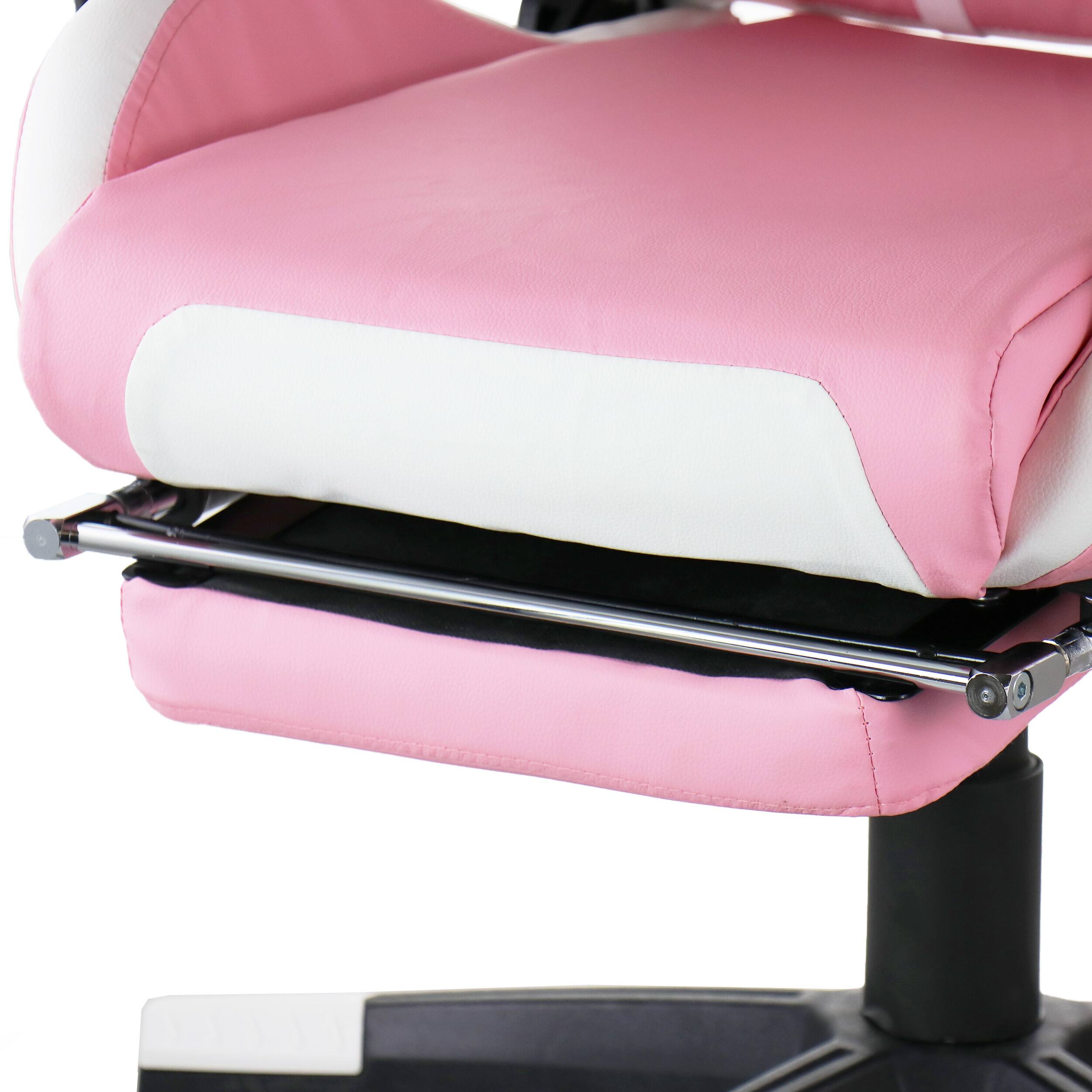 椅子 match.kh Gamefitz Gaming Chair in Pink and White Multi Color