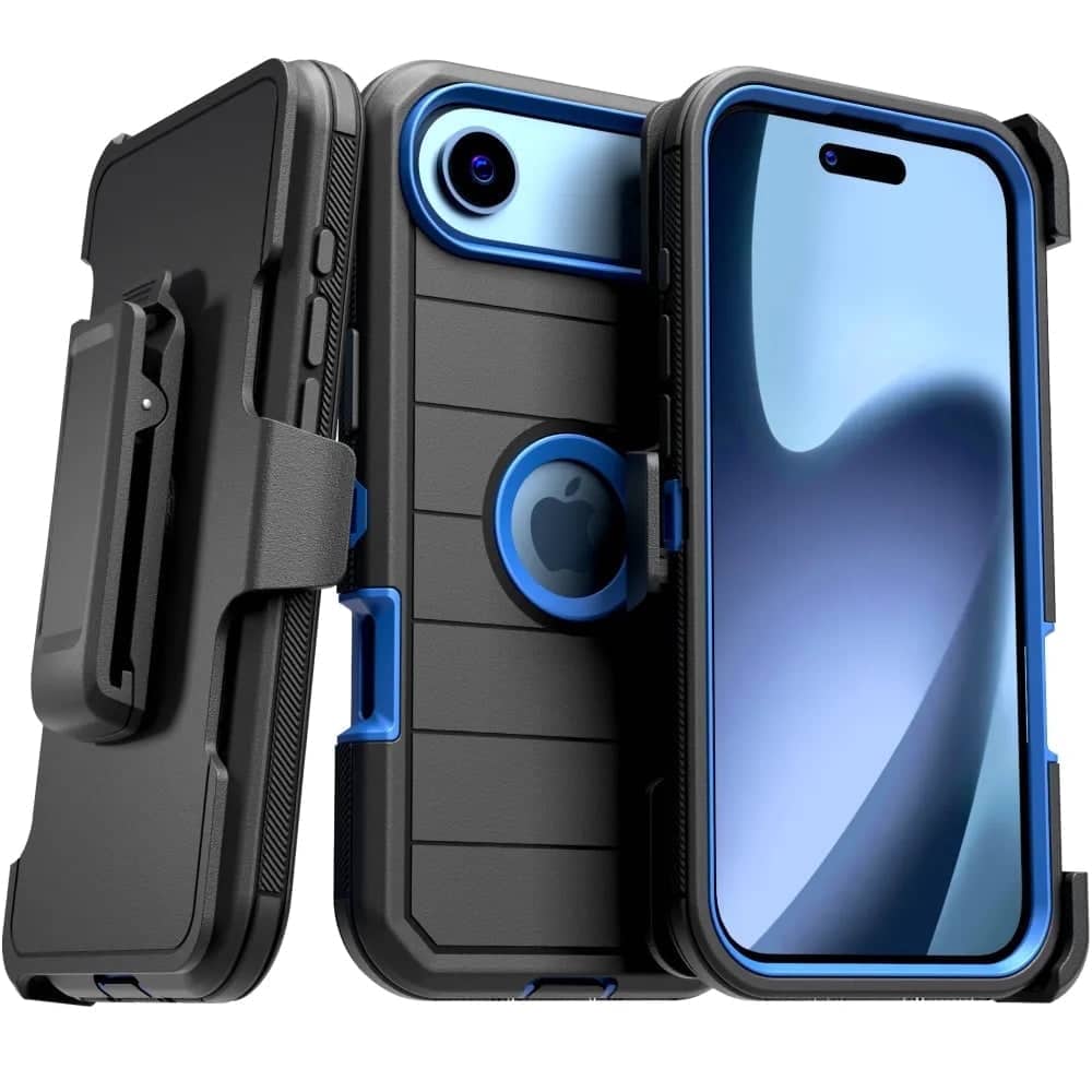 RomeTech - Defender Case for Apple iPhone Air - Black / Blue - Black Blue
