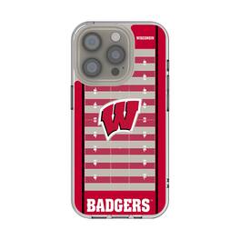 Keyscaper - NCAA - Wisconsin Badgers iPhone Clear Football Field Design Case - 14 - Multicolor