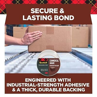 SECURE & LASTING BOND

COMMERCIAL GRADE PACKAGING TAPE

ENGINEERED WITH INDUSTRIAL-STRENGTH ADHESIVE & A THICK, DURABLE BACKING