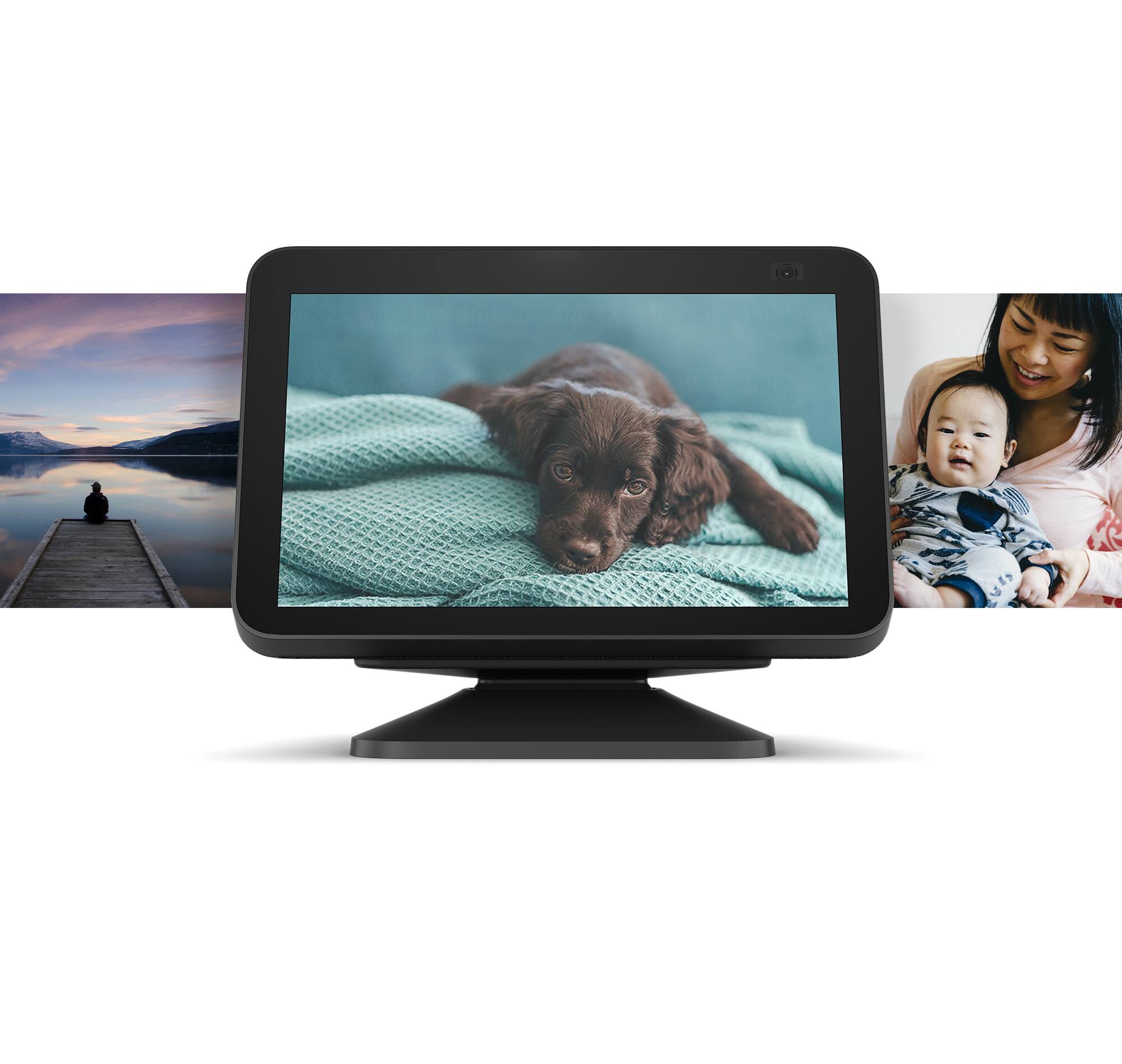 Alt View 20. Amazon - Echo Show 8 (2nd Gen, 2021 release) | HD smart display with Alexa and 13 MP camera - Glacier White.