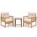Alt View 9. Costway - 3 PCS Patio Furniture Set Outdoor PE Wicker Conversation Bistro Set - Light Brown,Beige.