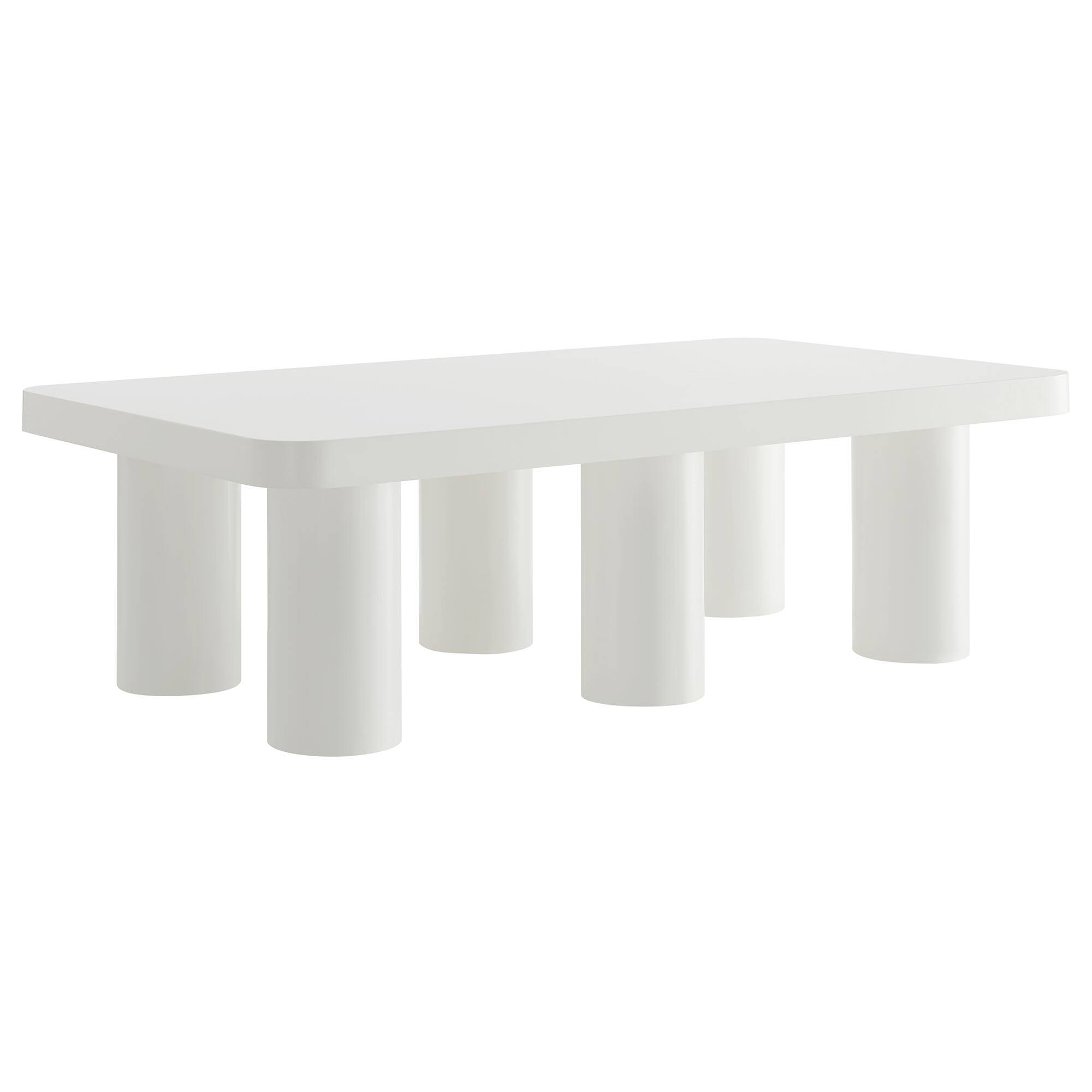 Angle. Modway - Cleo 54" Rectangular Coffee Table by Modway - White.