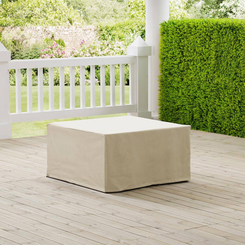 Alt View 1. Crosley Furniture - Square Outdoor Coffee Table And Ottoman Furniture Cover - Tan.