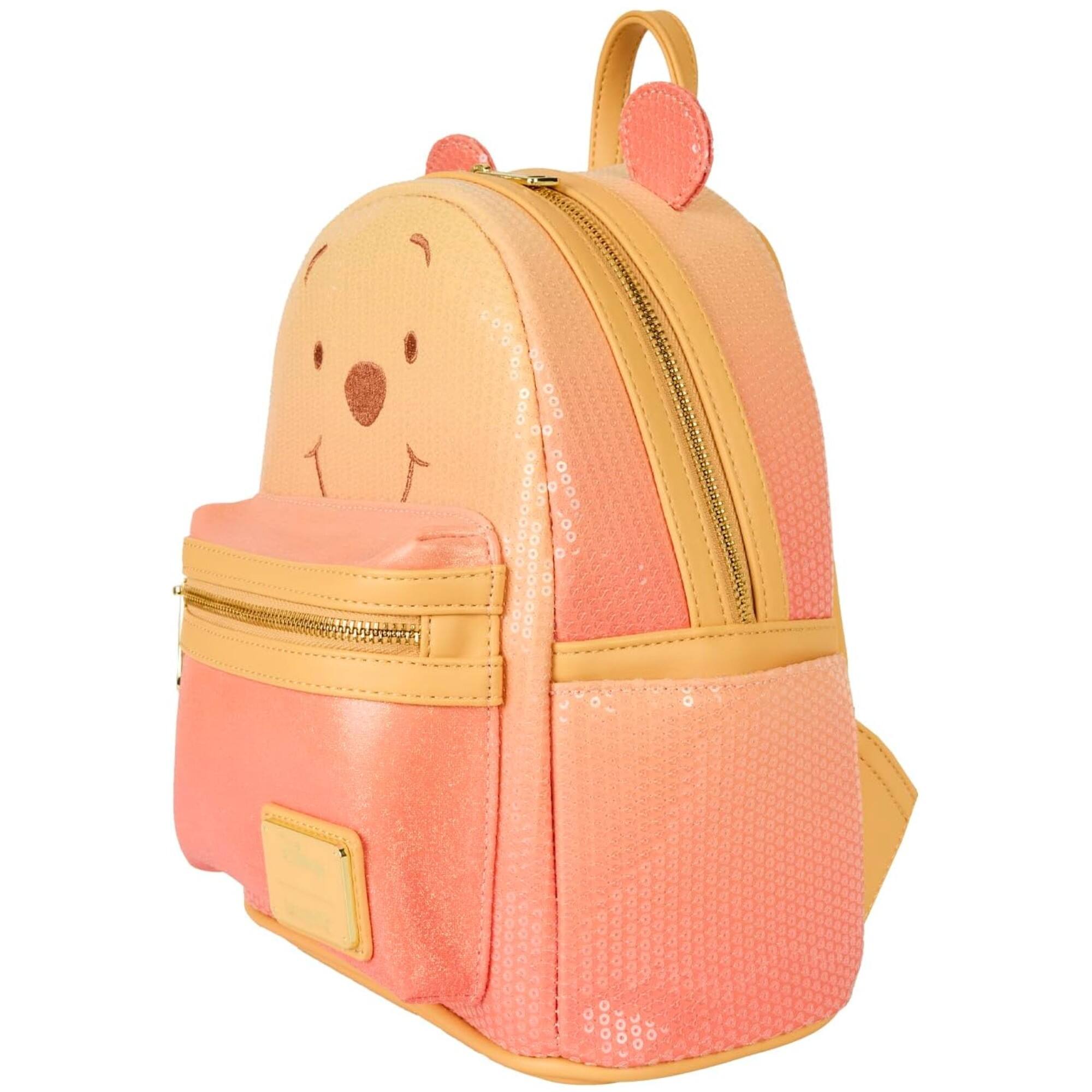 Alt View 1. LoungeFly - Loungefly Winnie the Pooh Sequin & Glitter Mini Backpack - Multicolored.