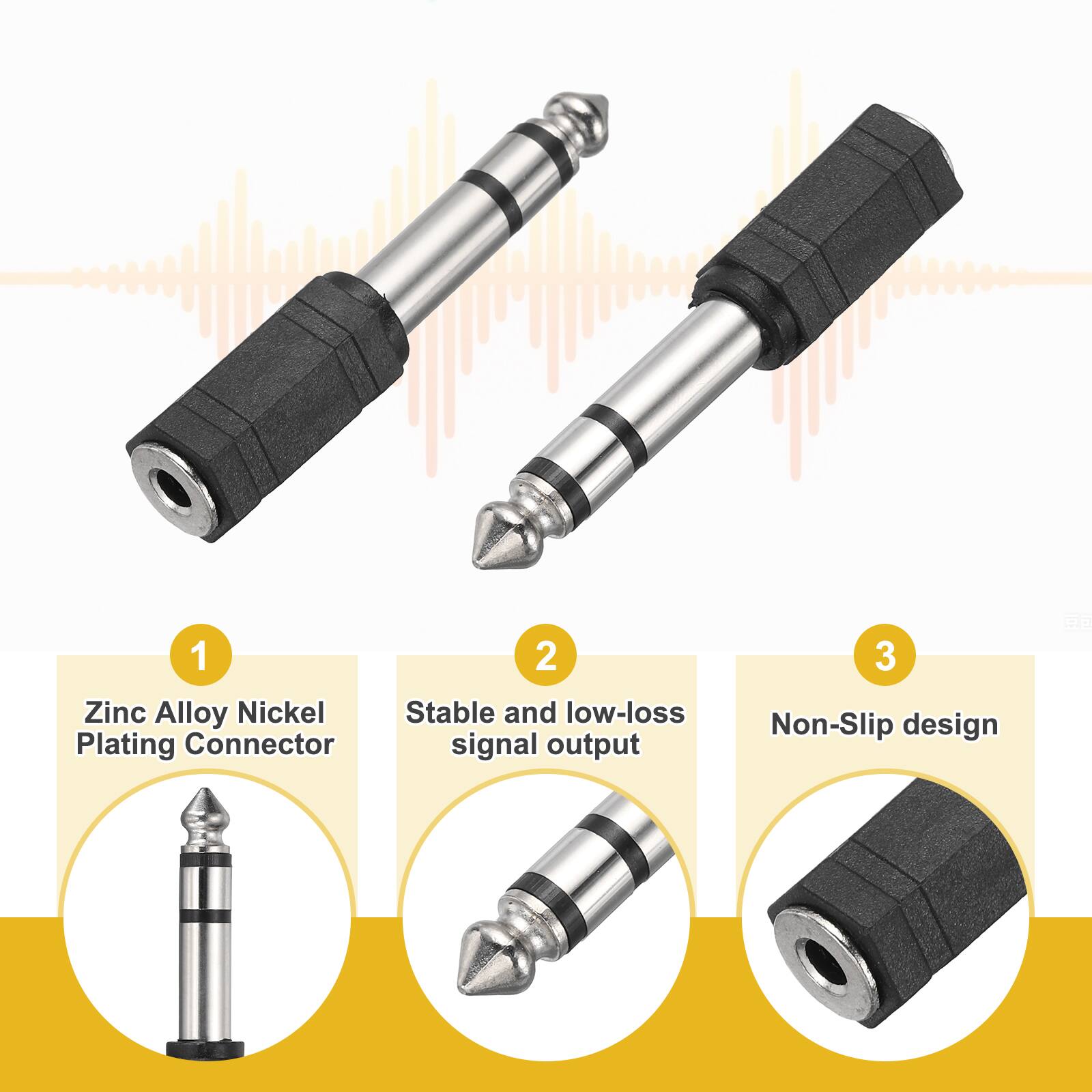 1. Zinc Alloy Nickel Plating Connector  
2. Stable and low-loss signal output  
3. Non-Slip design