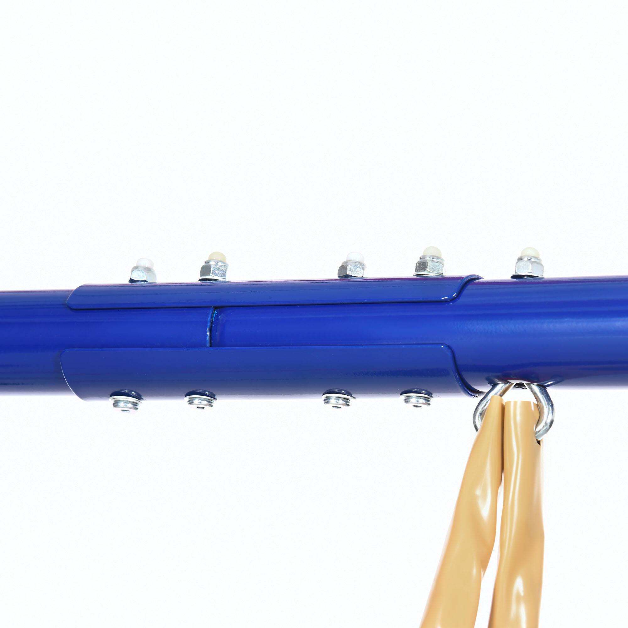 Alt View 4. Outsunny - Swing Set, Backyard, 5 in 1 Heavy-Duty A-Frame Stand, Outdoor Playset, 29.5" Saucer Swing, Slide, Seesaw, Glider.