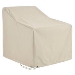 Crosley Furniture - 7Pc Outdoor Sectional Furniture Cover Set - 6 Chairs & 1 Square Table/Ottoman - Tan