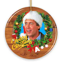 OrnamentallyYou - Merry Christmas Kiss Sass Funny Clark Griswold Christmas Ornament - Multi-colored
