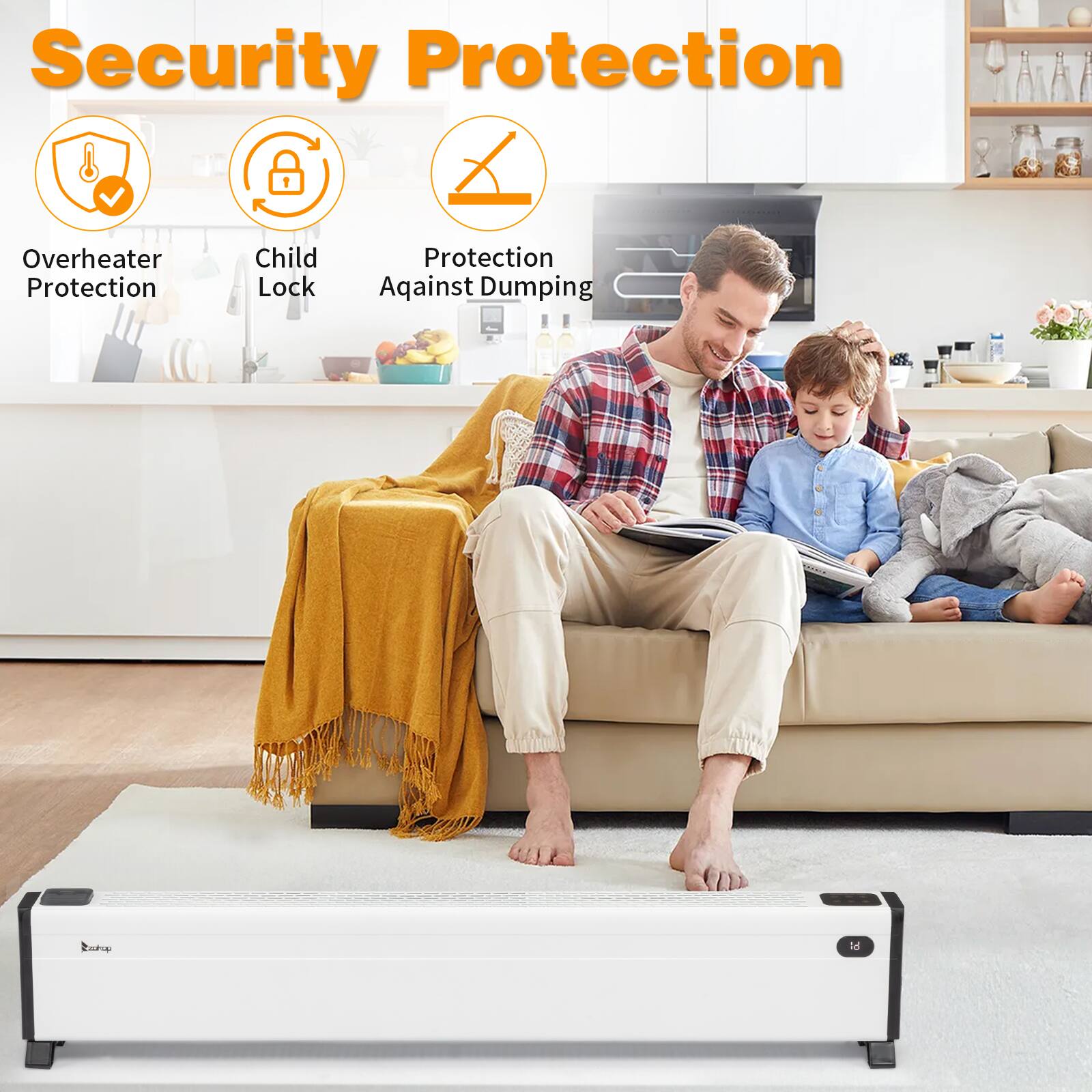 Security Protection

- Overheater Protection
- Child Lock
- Protection Against Dumping