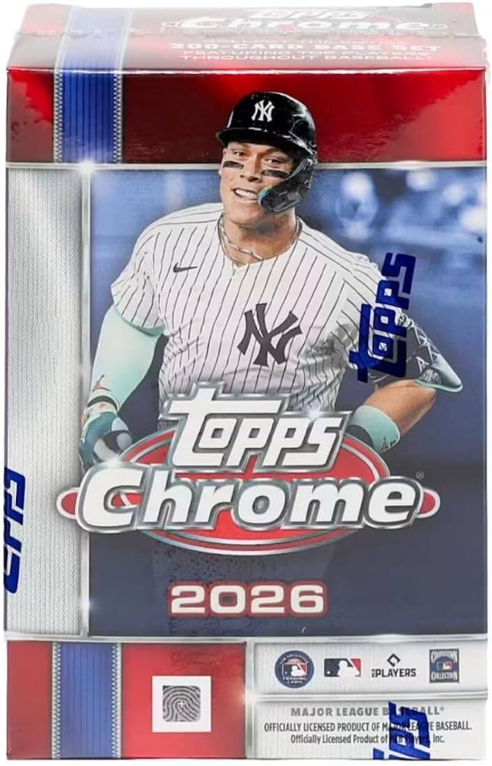 Topps Chrome 300-Card Base Set Throughout Baseball 2026 Players Officially Licensed Product of Major League Baseball.