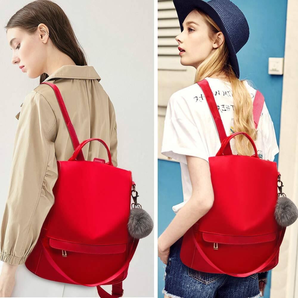 Alt View 4. Cozy Serene - Women Backpack Purse Nylon Anti-theft Fashion Casual Lightweight Travel Shoulder Bag - 1-3 Khaki-Medium.