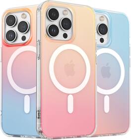 Ornarto - Magnetic Case for iPhone 13 Pro 6.1" Compatible with MagSafe,Shockproof Protective Rainbow Phone Case - Sunset