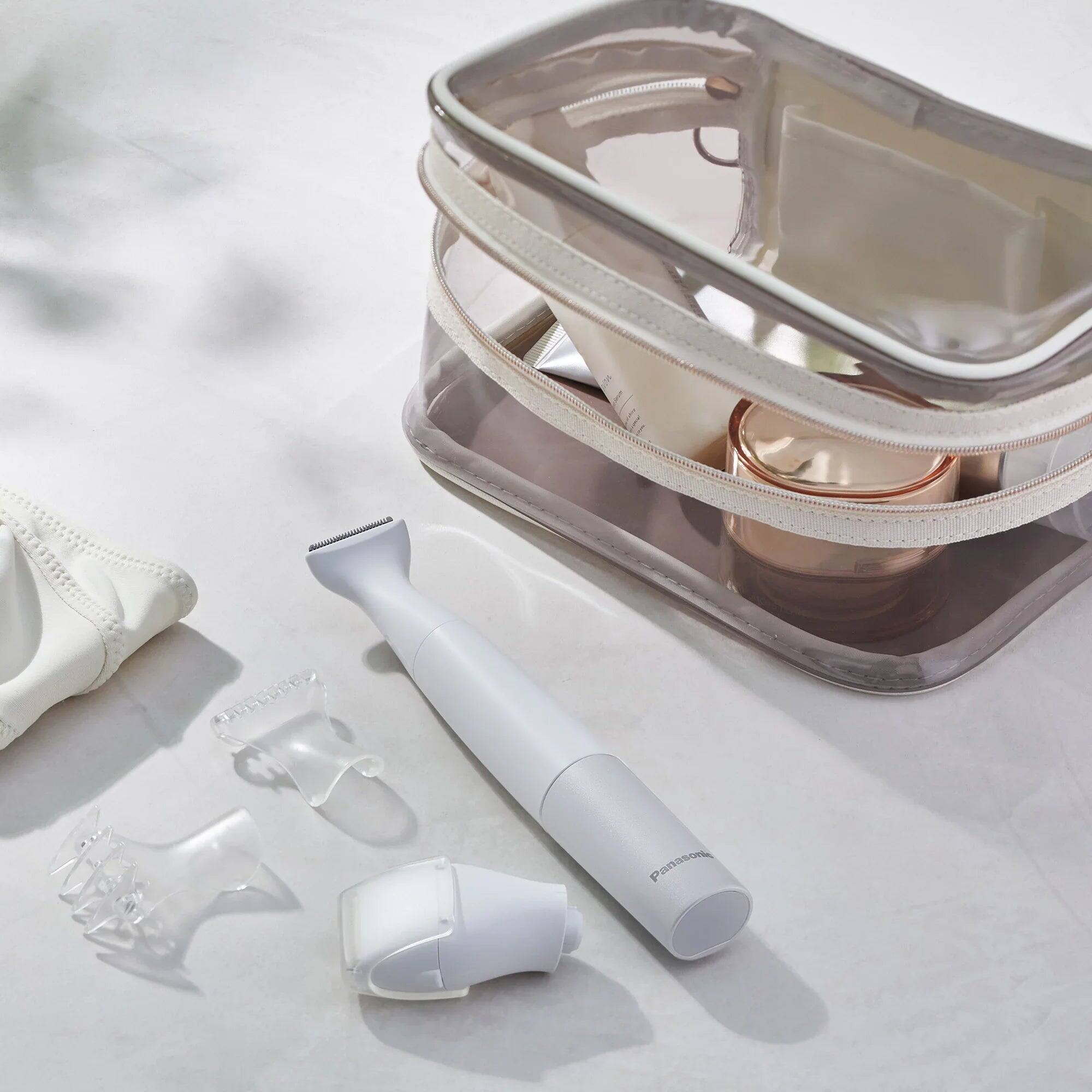 Alt View 10. Panasonic - Bikini Trimmer, Extra-Wide Head, Updated Foils with 4 Attachments - White.
