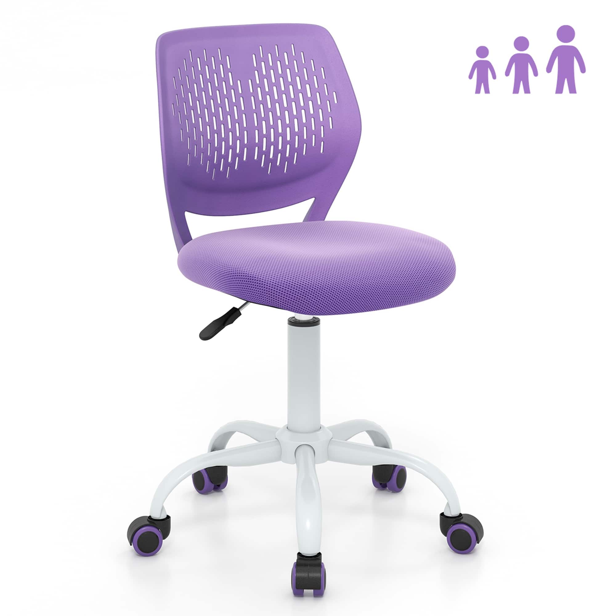 Costway Kids Desk Chair Ergonomic Swivel Children Mesh Study