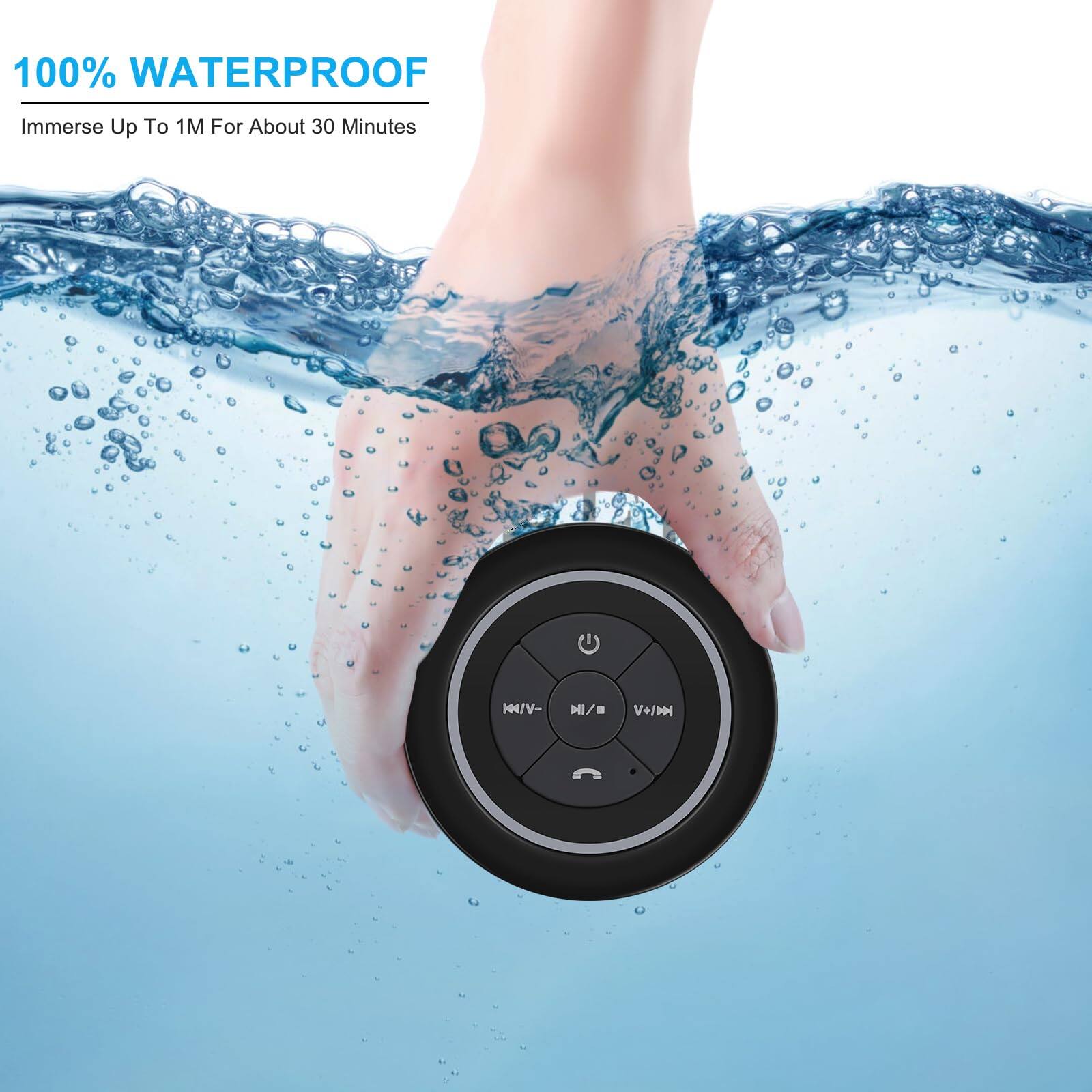100% WATERPROOF  
Immerse Up To 1M For About 30 Minutes