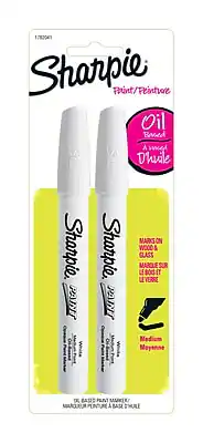 Sharpie - Oil-Based Paint Markers, Medium Tip, 2/Pack - White