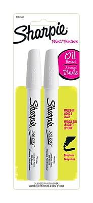 Sharpie - Oil-Based Paint Markers, Medium Tip, 2/Pack - White