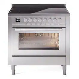 ILVE - Professional Plus II 36 inch Induction Range with 6 Induction Elements - Stainless Steel