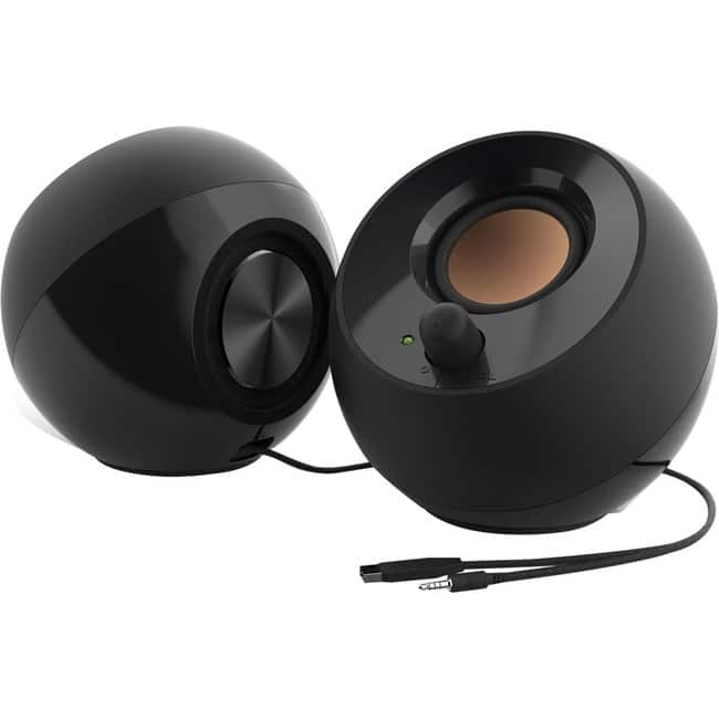 Creative Labs - Creative Pebble 2.0 Speaker System - 4.40 W RMS - 100 Hz to 17 kHz - Black