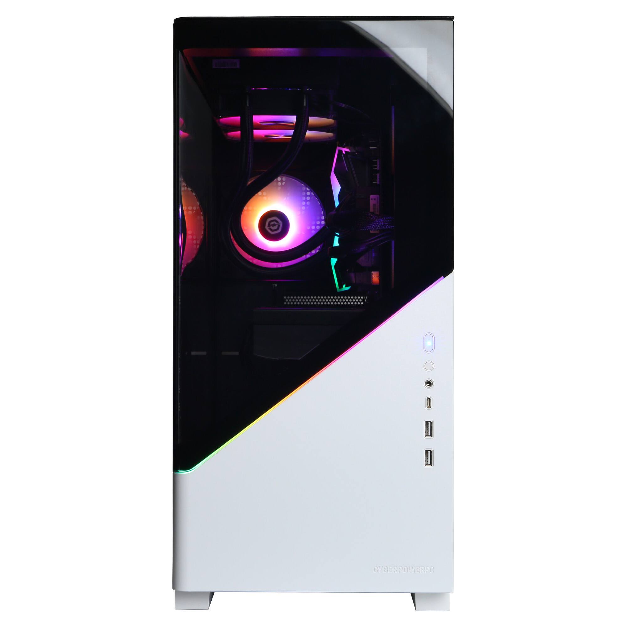Alt View 11. CyberPowerPC - Gaming Desktop - Intel Core i7-14700F - NVIDIA GeForce RTX 5060 8GB - 16GB DDR5 - 2TB PCIe 4.0 SSD - White.