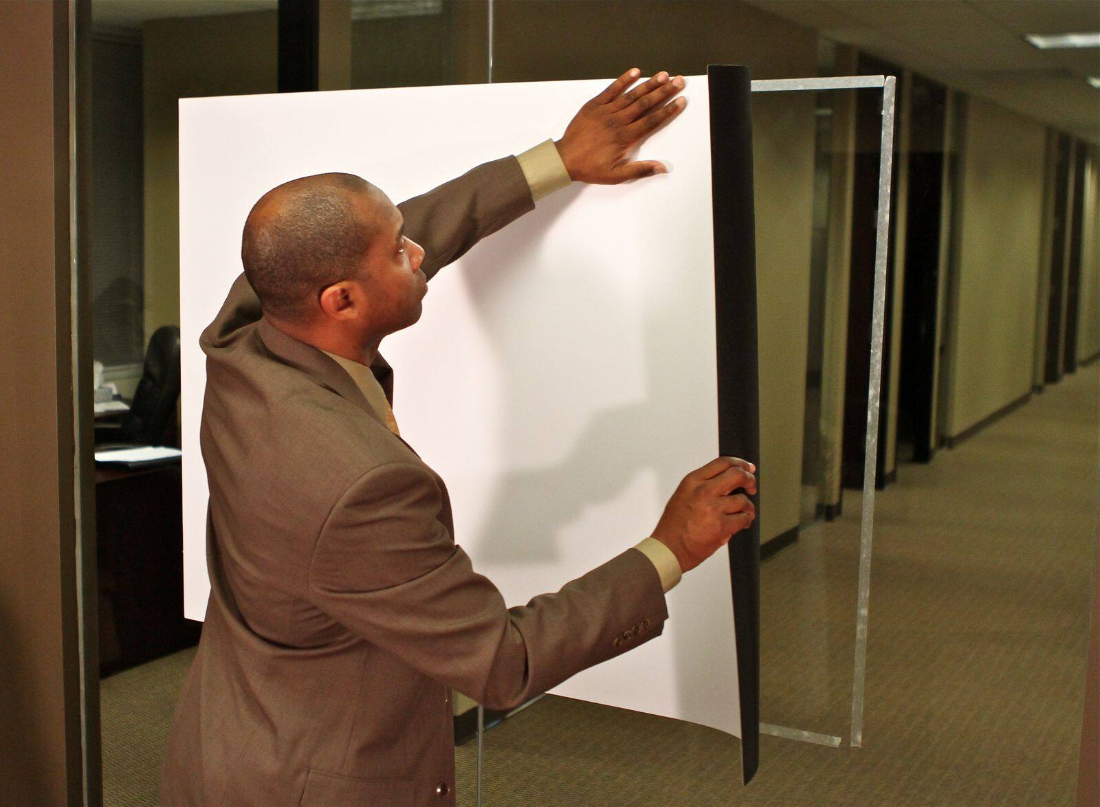 Back. Elite Screens - Insta-DE,Dry-Erase Whiteboard Projection Screen,Soft-padded Foam Sheet,84"Diag, 4:3, Markers/Eraser Included,IWB84VW - White.