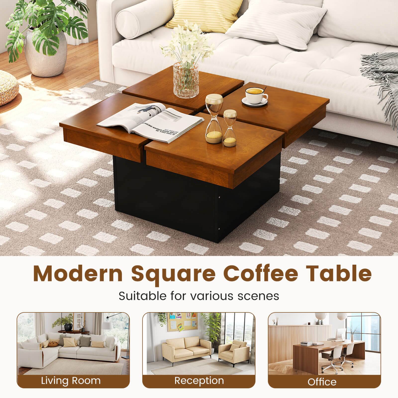 Modern Square Coffee Table  
Suitable for various scenes  

Living Room  
Reception  
Office