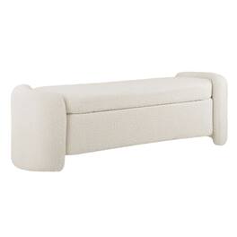 Nebula Boucle Upholstered Bench by Modway - White