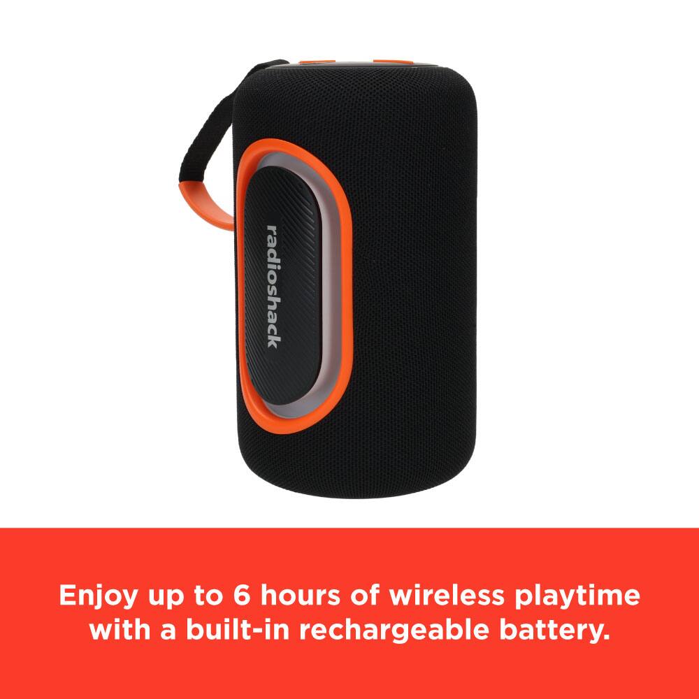 Enjoy up to 6 hours of wireless playtime with a built-in rechargeable battery.