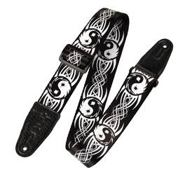 Levy's Leathers - Polyester Guitar Strap, Print Series - 2 inch. Wide - Tribal Ying Yang