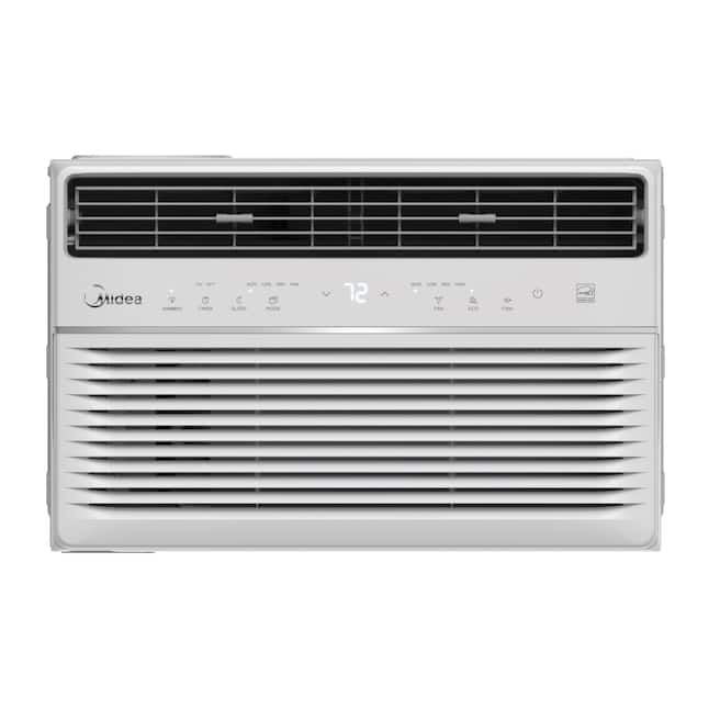Front. Midea - Midea MAW12S1VWT-T 12,000 BTU Smart Inverter Window AC Unit w/ APP, Remote, Cools up to 550 Sq. Ft. - White.