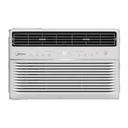 Front. Midea - Midea MAW12S1VWT-T 12,000 BTU Smart Inverter Window AC Unit w/ APP, Remote, Cools up to 550 Sq. Ft. - White.