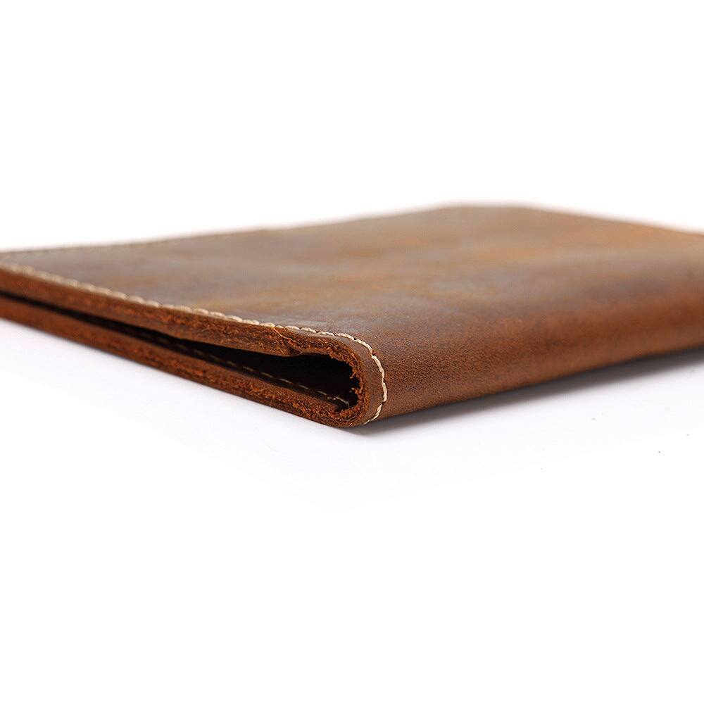 Alt View 7. Steel Horse Leather - Priam Handmade Leather Passport Cover - Brown.