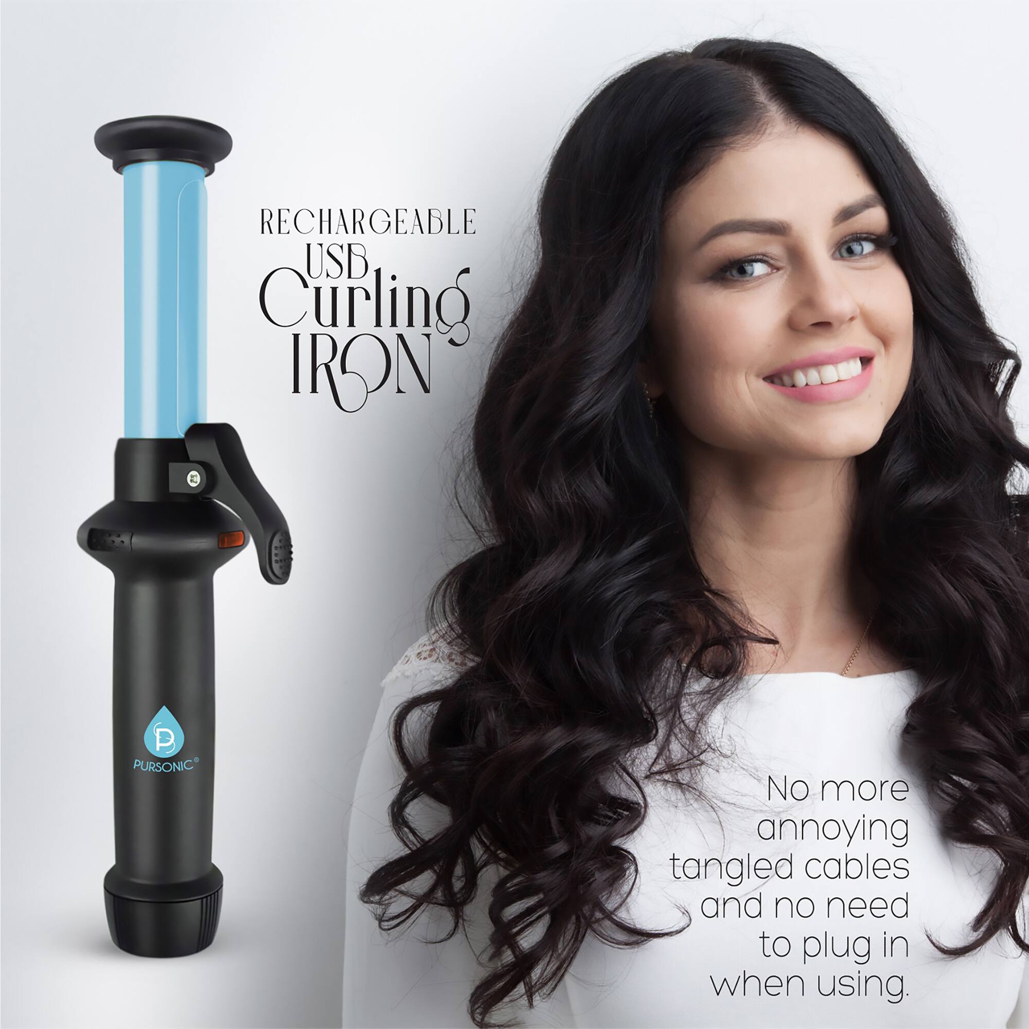 RECHARGEABLE USB Curling IRON E P PURSONIC

No more annoying tangled cables and no need to plug in when using.