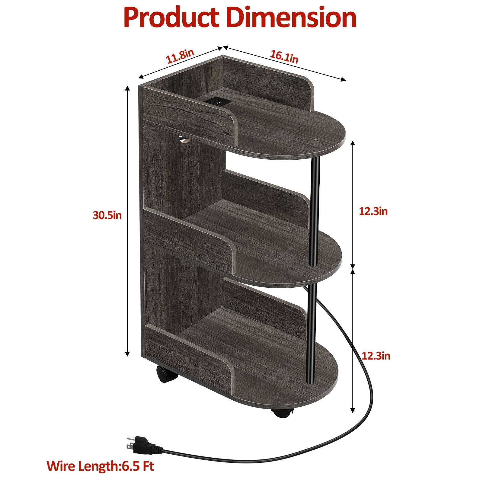 Product Dimension: 11.8in x 16.1in x 30.5in x 12.3in x 12.3in  
Wire Length: 6.5 Ft