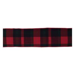 BreeBe - Red and Black Plaid Wired Ribbon (Set of 2) - Red, Black