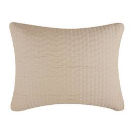 Greenland Home Fashions - Homestead 100% Woven Polyester Jacquard Hand Quilted Standard Sham - Natural