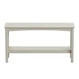 WestinTrends - Malibu 55" Outdoor Patio HDPE Adirondack 2-Tier Shelf Console Table - Sand