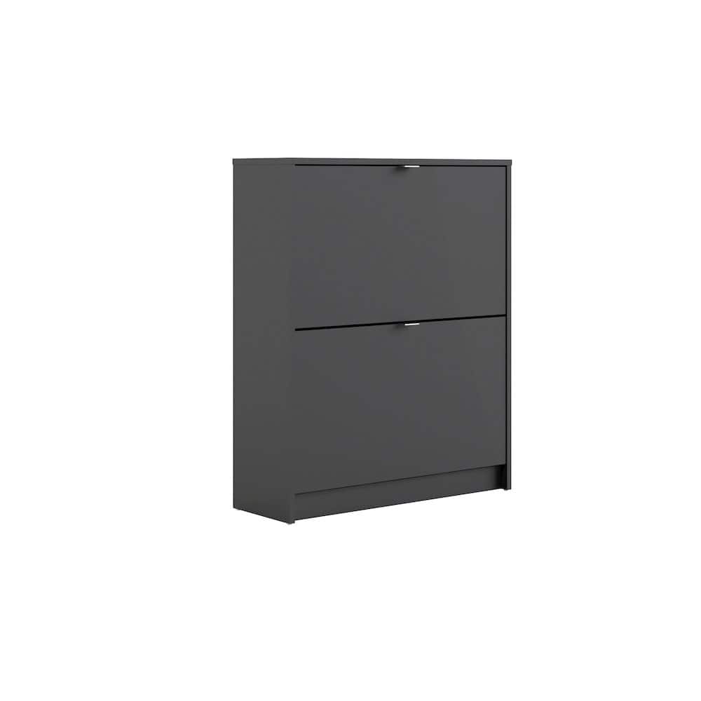 Photos - Shoe Cabinet / Rack Bright Tvilum -  2 Drawer Shoe Cabinet Matte - Black 59005gmgm 