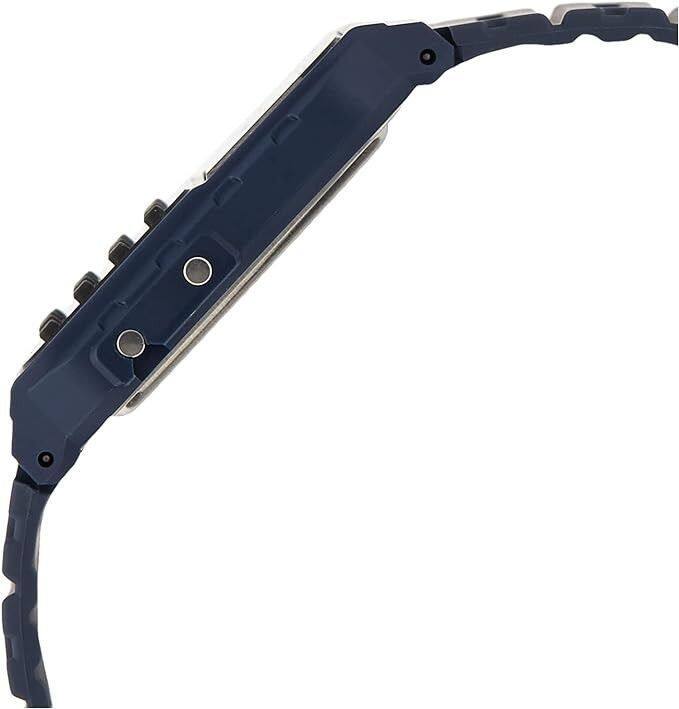 Left. Casio - Data Bank Dual Time Calculator Alarm CA-53WF-2B Unisex Watch - Blue.