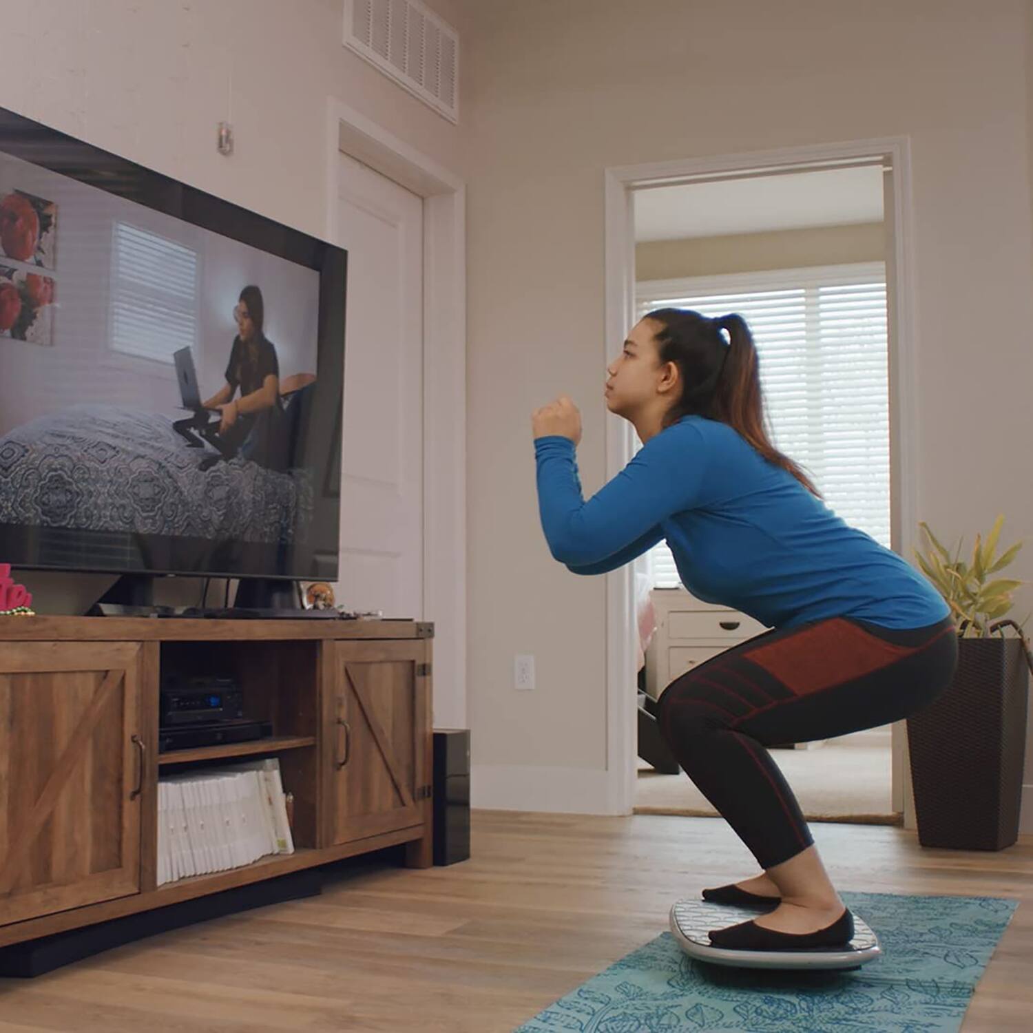 Alt View 5. Uncaged Ergonomics - Uncaged Ergonomics Bse-m Base Standing Desk Balance Board With Anti-fatigue Mat - black.