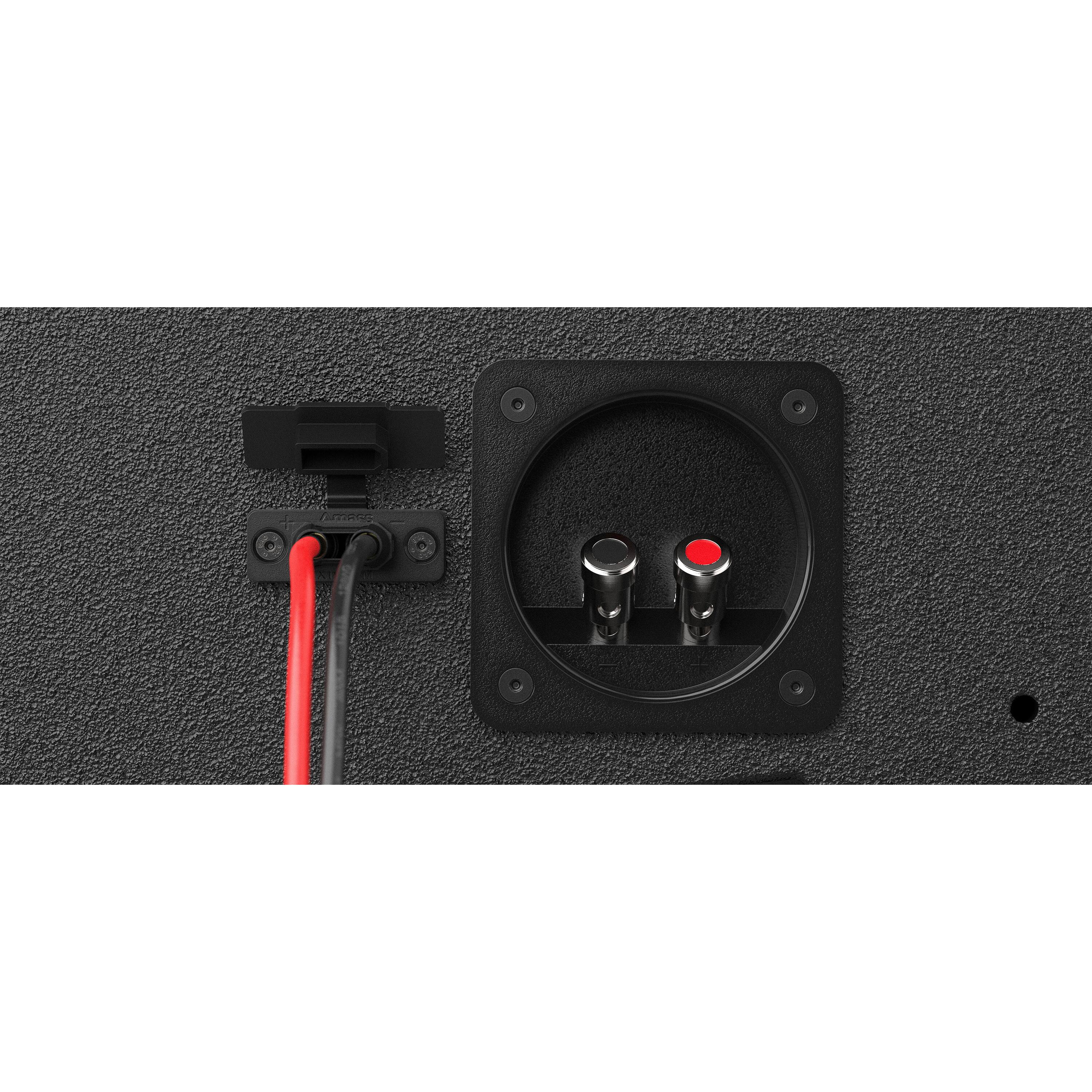 Alt View 22. AudioControl - Dual 8” Single-Voice-Coil 2-Ohm Underseat Loaded Vented Subwoofer Enclosure - Black.